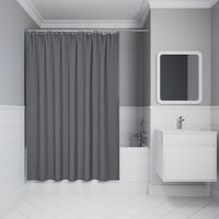 Товар: Штора для ванной, 200х180 см, Полиэстер, серый IDDIS арт-DL03P18i11 - фото 2 Штора для ванной, 200х180 см, Полиэстер, серый IDDIS арт-DL03P18i11 — фото 2, Шторы для ванной
