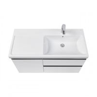 DOMI Тумба под раковину Gap Plus 100, 2 ящ., 1 дв., белый глянец, правая, ROCA арт-7857627806 — фото 2, Тумбы под раковину