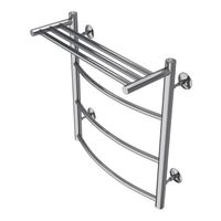 Полотенцесушитель водяной AZARIO VERONA 500/600 с полкой, 3 секции, нижнее/диагональное подключение, 1/2", хром арт-AZ04156P — фото 2, Водяные полотенцесушители