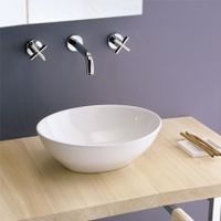 Раковина Scarabeo OVO накладная без перелива без отверстий цвет белый арт-8011 — фото 2, Раковины накладные