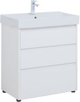 Тумба под раковину Aquanet Nova Lite 75 белый глянец (3 ящика) арт-00302472 — фото 11, Тумбы под раковину