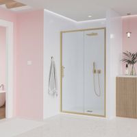 Товар: Душевая дверь Veconi Evo 100 G, 1000x1950, золото брашинг, стекло прозрачное E1-G-100-01-C9 - фото 1 Душевая дверь Veconi Evo 100 G, 1000x1950, золото брашинг, стекло прозрачное E1-G-100-01-C9 — фото 1, Раздвижные душевые двери