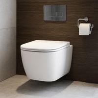 Унитаз подвесной Azario RIANO 350х490х350 безободковый, слив "Скрытое Торнадо", с быстросъемным сиденьем микролифт арт-AZ-2808E — фото 13, Подвесные унитазы