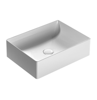 Раковина GLOBO T-EDGE на столешницу без отверстий цвет белый B6R54BI — фото 1, Раковины накладные