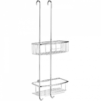 Товар: Полочка корзинка COLOMBO DESIGN CAVALLETTI E SEDILI B9635 навесная двойная с крючками цвет хром - фото 3 Полочка корзинка COLOMBO DESIGN CAVALLETTI E SEDILI B9635 навесная двойная с крючками цвет хром — фото 3, Полки