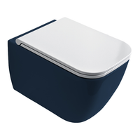 Унитаз Scarabeo TEOREMA 2.0 подвесной безободковый цвет синий матовый арт-5126/CL 56 — фото 1, Подвесные унитазы