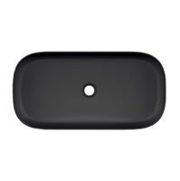 Раковина Scarabeo GLAM накладная без перелива без отверстий цвет черный матовый с антибактериальным и грязеотталкивающим покрытием BIOKER арт-1803 49 BK — фото 1, Раковины накладные