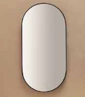 Зеркало GLOBO OPI-MIRRORS овальное без подсветки цвет рамы черный OP006MAR — фото 1, Зеркала в ванную комнату