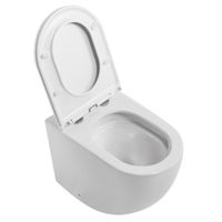 Унитаз ABBER Bequem AC1111T приставной белый, безободковый, смыв торнадо — фото 9, Напольные унитазы