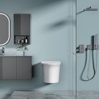 Унитаз ABBER Bequem подвесной белый с импульсным смывом арт-AC1124P — фото 4, Подвесные унитазы