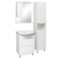 Шкаф-пенал напольный VIKTORIA 40 с корзиной /левый/ AQUA DE MARCO 3040CVIC/L — фото 5, Шкафы для ванной