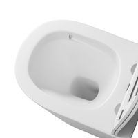 Унитаз подвесной Grossman GR-4477MSQ (485х360х330) безободковый,смыв торнадо,белый матовый с тонкой крышкой,микролифт,1 место — фото 3, Подвесные унитазы