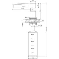 Expert Дозатор для жидких моющих средств, врезной, хром, LM, LM8203SC — фото 1, Дозаторы для кухонных моек