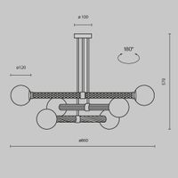 Товар: Подвесной светильник Maytoni MOD287PL-06BS - фото 3 Подвесной светильник Maytoni MOD287PL-06BS — фото 3, Подвесные светильники