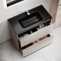 Тумба под раковину SANCOS Libra Floor напольная, 890х450х840, c двумя ящиками оснащенными доводчиками, дуб галифакс натуральный, арт. арт-LB90FEG — фото 11, Тумбы под раковину