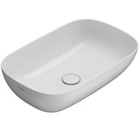 Раковина GLOBO T-EDGE на столешницу без отверстий цвет белый арт-B6R60BI — фото 1, Раковины накладные