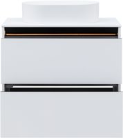 Тумба под раковину Allen Brau Activity 80 1.34004.WM белый матовый/черный браш — фото 11, Тумбы под раковину