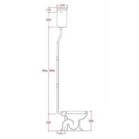Механизм смыва Artceram HERMITAGE на высокой трубе цвет хром арт-HEA006 71 — фото 2, Комплектующие для туалета