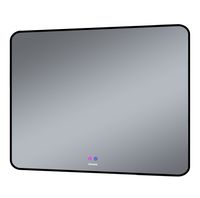 Зеркало ELEGANS-норма BLACK (1000*800*45) LED с сенсорным выключателем и подогревом 17100802 — фото 1, Зеркала в ванную комнату
