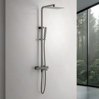 Душевая система с термостатом Timo Tetra-thermo SX-0169/18 черное золото — фото 2, Душевые системы