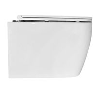 Унитаз подвесной Azario LEGENDA 490x345x325 безободковый, система смыва "Скрытое торнадо", в комплекте с быстросъемным сиденьем микролифт (AZ-2305AS) арт-AZ-2305-AS — фото 12, Подвесные унитазы