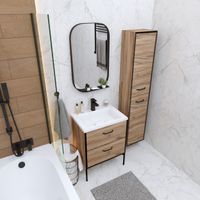 Товар: Тумба напольная "НЕРО-70 см" с 2-я ящ. альпийский дуб (ум.Модуль-70) арт-107004 - фото 2 Тумба напольная "НЕРО-70 см" с 2-я ящ. альпийский дуб (ум.Модуль-70) арт-107004 — фото 2, Тумбы под раковину