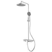 Душевая система Azario Ginkgo с верхним и ручным душем, керамический картридж, хром арт-AZ-VPW238V95-1DJ1K22-ZH3A55 — фото 2, Душевые стойки