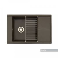 Мойка для кухни Делия 78 787x516x218 мм, прямоуг. с крылом, кофе арт-1A715132DE280 — фото 1, Кухонные мойки