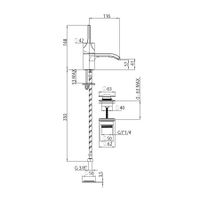 Смеситель для раковины Bossini Apice E89600.094 на 1 отверстие с донным клапаном цвет никель шлифованный — фото 1, Смесители для раковины