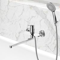 Смеситель для ванны с длинным изливом TIS, TIS21-320 — фото 1, Смеситель для ванны