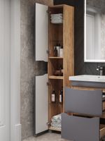 Шкаф-пенал VIGO Wave 30 напольный арт-348 дуб золотой — фото 5, Пеналы для ванной комнаты