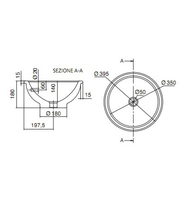 Раковина Scarabeo LAVABI D’ARREDO встраиваемая сверху без перелива без отверстий цвет белый арт-8020 — фото 6, Раковины встраиваемые сверху
