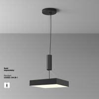 Потолочный светильник Technical арт-C032CL-45W3K-SQ-B — фото 3, Подвесные светильники