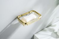 AQ4946BG мыльница решетка, шлиф. золото — фото 4, Мыльницы