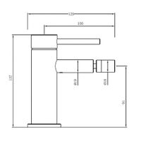 Смеситель ABBER Wasser Kreis 316 AF8124BG для биде, золото брашированное — фото 3, Смесители для раковины