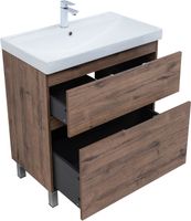 Товар: Тумба с раковиной Aquanet Алвита new 80 (Flat) напольная 2 ящ. цв.дуб веллингтон табак 00345680 - фото 9 Тумба с раковиной Aquanet Алвита new 80 (Flat) напольная 2 ящ. цв.дуб веллингтон табак 00345680 — фото 9, Тумбы с раковиной