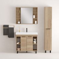 Легран 90 Тумба напольная Дуб галифакс (БЕЗ УМЫВАЛЬНИКА Адриана 90) арт-109031 — фото 4, Тумбы под раковину