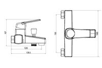 OneLife смеситель для ванны/душа однорычажный полимерный, черный арт-P02-100b — фото 1, Смеситель для ванны