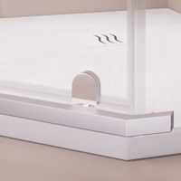 Душевой уголок RGW PA-081 100x100, профиль хром, стекло прозрачное/6 мм, арт-35088100-11 — фото 7, Душевые уголки трапеция