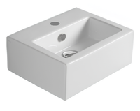 Раковина SIMAS FROZEN подвесная с одним отверстием в центре цвет белый FZ14.1 — фото 1, Раковины подвесные