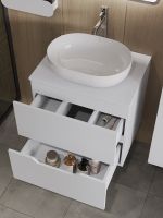 Orange Line тумба с раковиной подвесная 60 см, белый арт-Li-60TuwMDF+B05-480W — фото 6, Тумбы с раковиной