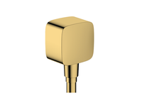 Шланговое подсоединение, Hansgrohe, Fixfit, стандарт подвода воды-1/2", с клапаном обратного тока, внутренняя часть из пластика, цвет-полированное золото арт-26457990 — фото 1, Шланговые подключения