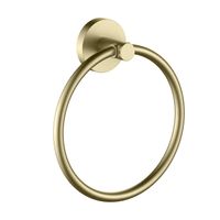 AQ4112BG ЕВРОПА полотенцедержатель кольцо, шлиф. золото — фото 1, Полотенцедержатели