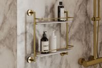 Полочка Allen Brau Priority 6.31015-GB золото — фото 1, Полки для ванной и душа