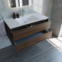 База под раковину Luka 1000 подвесная, 2 выкатных ящика soft-close, C.Oak арт-VMC-2L100CO — фото 6, Тумбы под раковину