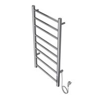 Полотенцесушитель электрический AZARIO PARMA 400/800 8 секций, диммер справа, хром арт-AZ10848 — фото 2, Электрические полотенцесушители