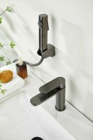 Смеситель для раковины с гигиеническим душем BELZ, оружейная сталь, арт-B12713-3 — фото 3, Смесители для раковины