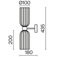 Настенный светильник (бра) Maytoni MOD302WL-02GR — фото 4, Бра