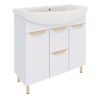 Тумба напольная с умывальником ELEGANSE 85 /золото/ AQUA DE MARCO 5085CGELE — фото 2, Тумбы с раковиной