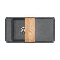 Мойка для кухни Беллис 97 970x510x250 мм, прямоуг., графит 1A725132BS210 — фото 2, Кухонные мойки